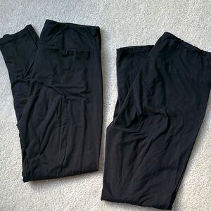 2 pair - LuLaRoe Classic Black Leggings OS